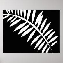 Hoja abstracta asiática 1 poster