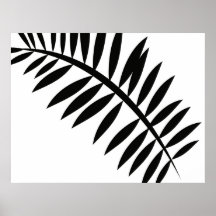 Hoja asiática abstracta 2 posters