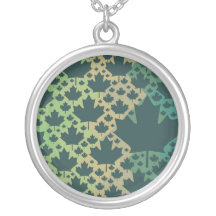 Hoja de arce canadiense, collar del encanto-estilo