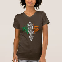 Hoja de arce canadiense irlandesa camiseta