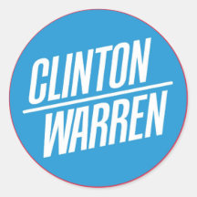 Hoja de Clinton/del pegatina de Warren