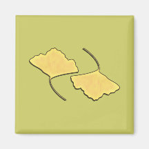 Hoja de la caída de Ginko Imán De Frigorifico