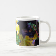 Hoja de las hojas de las flores tazas de café
