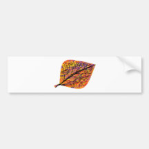 Hoja del otoño etiqueta de parachoque