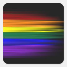 Hoja del pegatina de la bandera del arco iris (cua
