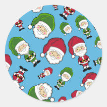 Hoja del pegatina de Papá Noel