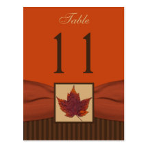 Hoja IMPRESA del otoño de la CINTA, número de la t Postales