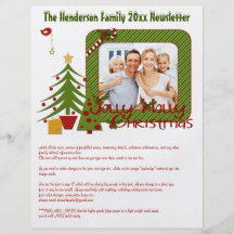 Hoja informativa festivo del navidad con las fotos tarjetas publicitarias