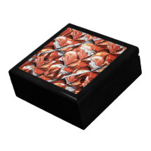 Hoja roja caja de joyas