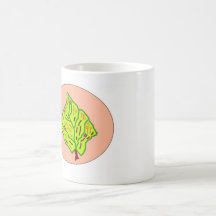 hoja tazas de café