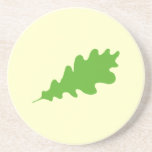 Hoja verde, diseño de la hoja del roble posavasos para bebidas