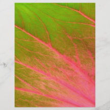 hoja verde rosada flyer personalizado
