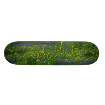 Hoja y estampados de plores monopatín