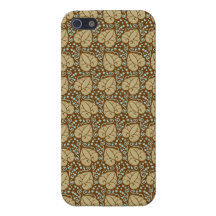 Hojas bonitas del otoño con el modelo de la voluta iPhone 5 carcasa