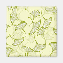 Hojas de Ginko Imán Para Frigorifico