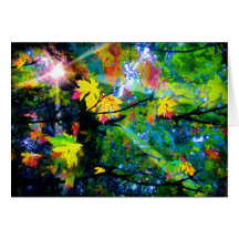Hojas de otoño felicitación