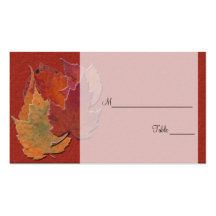 Hojas de otoño Placecards Tarjeta Personal