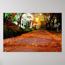 Hojas de otoño poster