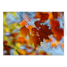 Hojas de otoño tarjeta