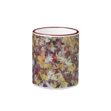 Hojas de otoño taza