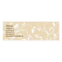 Hojas del beige - flacas tarjeta de negocio