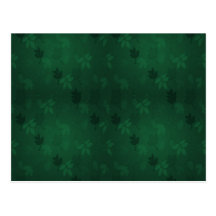 Hojas del verde postal