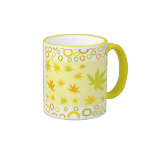 Hojas y círculos - taza