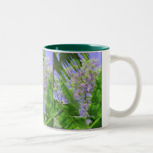 Hojas y Jacaranda del plátano Taza