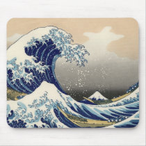 Hokusai: La gran onda de Kanagawa alfombrillas de raton 