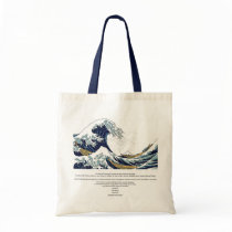 Hokusai's wave bolsas