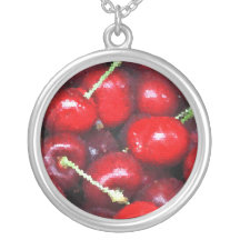 ¡Hola Betty! Collar de las cerezas del vitral