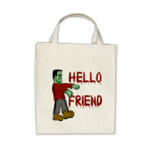 Hola camisetas espeluznantes de Frankenstein del a Bolsas De Mano