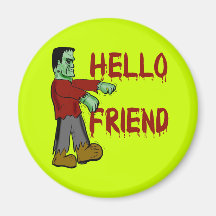 Hola camisetas espeluznantes de Frankenstein del a Imán De Frigorifico