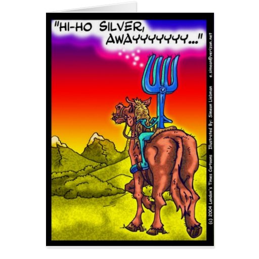 ¿Hola Ho plata? Regalos solitarios del dibujo anim Tarjeta