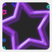 Hola-Luz púrpura de la estrella Colcomania Cuadrada