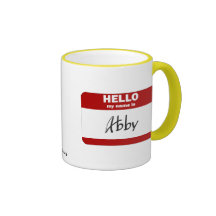 Hola mi nombre es Abby (rojo) Taza De Café