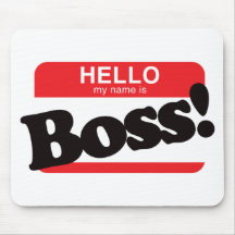 Hola mi nombre es Boss Alfombrillas De Ratones