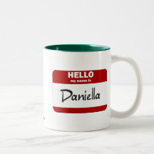 Hola mi nombre es Daniella (rojo) Taza De Café