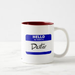 Hola mi nombre es Dexter (azul) Tazas De Café