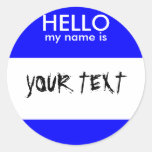 HOLA mi nombre es (el AZUL) Pegatina