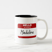 Hola mi nombre es Madeline (roja) Tazas