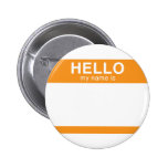 Hola mi nombre es - naranja pin
