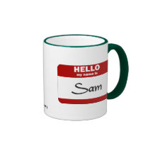 Hola mi nombre es Sam (rojo) Taza