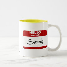 Hola mi nombre es Sarah (roja) Tazas