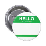 Hola mi nombre es - verde pin