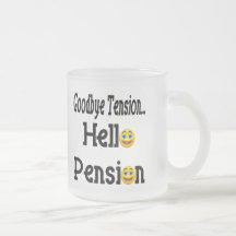 Hola pensión de retiro taza de café