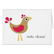 ¡Hola pollo! Notecard Tarjeton
