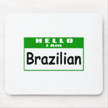 Hola, soy… Nametag brasileño Alfombrillas De Ratones