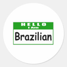 Hola, soy… Nametag brasileño Pegatina