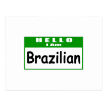 Hola, soy… Nametag brasileño Postal